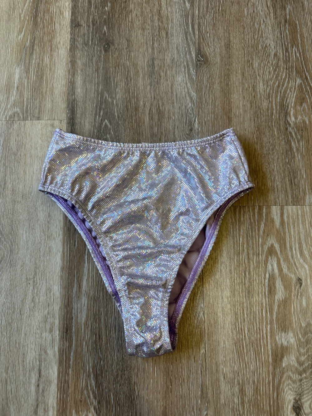 holographic high cut bikini/rave bottoms